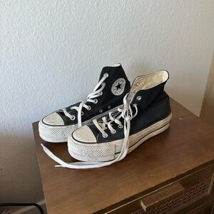 CONVERSE black high-top platform - 6.5